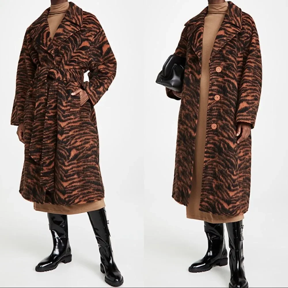STAND STUDIO Pam wool blend Coat - Rust/Black - Picture 7 of 16